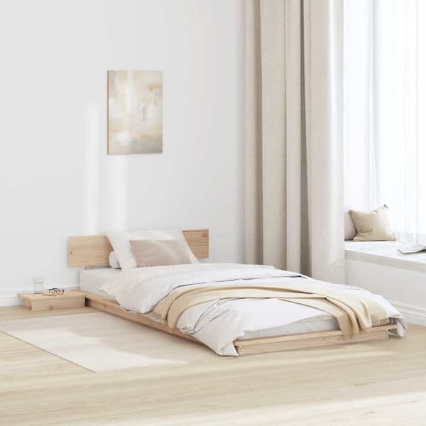 vidaXL Sengestamme Brun 100 x 200 cm tre