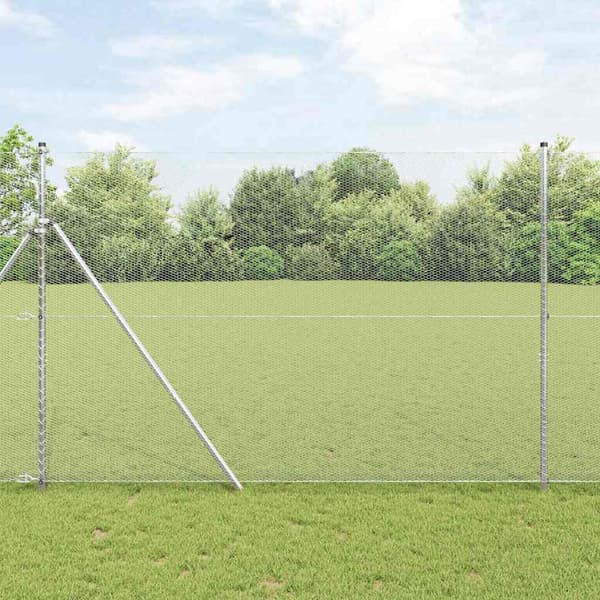 vidaXL Gjerdepåle sølv 50 x 1,5 m (13 mm netting) Stål