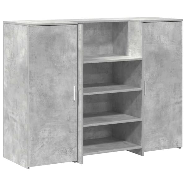 vidaXL Receptionsdisk betonggrå 135x50x103,5 cm konstruerat trä