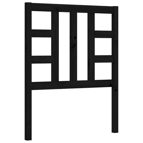 vidaXL Sengeramme med hodegavl svart 2FT6 small single heltre