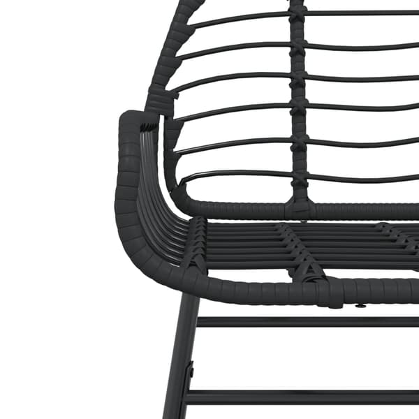 vidaXL Hagestoler 2 stk svart polyrotting