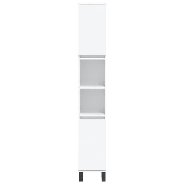 vidaXL Baderomsskap hvit 30x30x190 cm konstruert tre