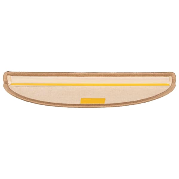 vidaXL Trappematter 15 stk 56x17x3 cm lysebrune halvrund