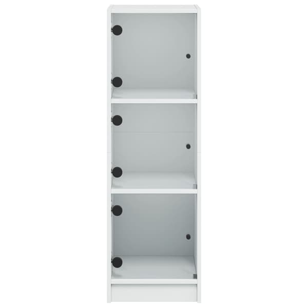 vidaXL Highboard med glassdører hvit 35x37x109 cm
