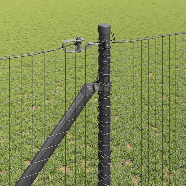 vidaXL Gjerde med innlegg. Grå 1.4 x 25 m Stål