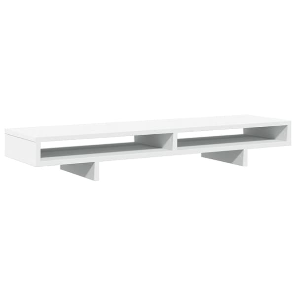 vidaXL Skjermstativ hvit 100x27x15 cm konstruert tre
