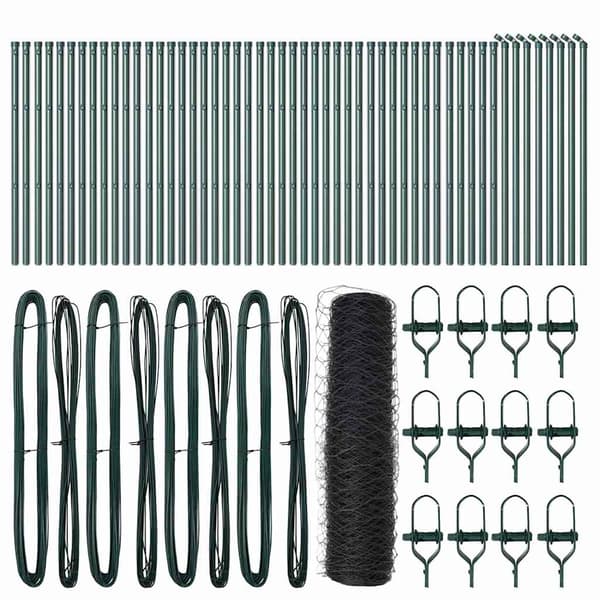 vidaXL Gjerdepåle Grå 100 x 0,8 m (50 mm mesh) Stål og PVC