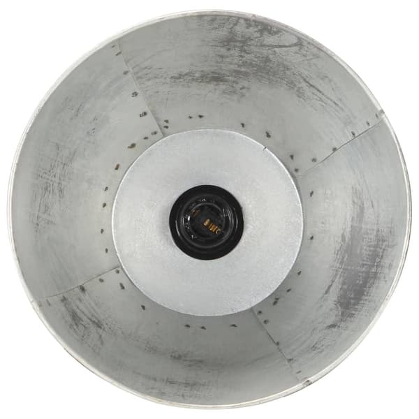 vidaXL Gulvlampe sølv E27 heltre mango