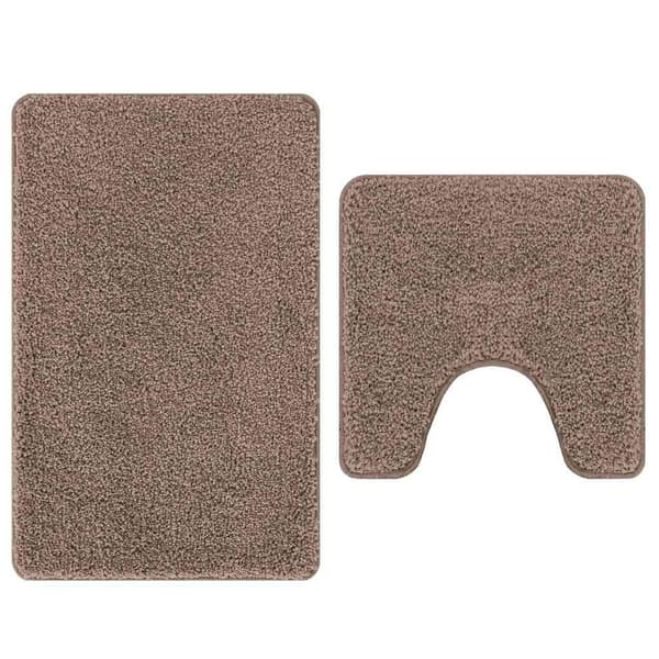 vidaXL Badmatta 2 pcs Brun 50 x 50 cm Polypropylen
