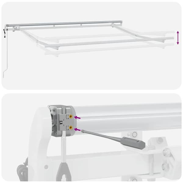 vidaXL Infällbar Markis Antracit 250 x 200 cm tyg