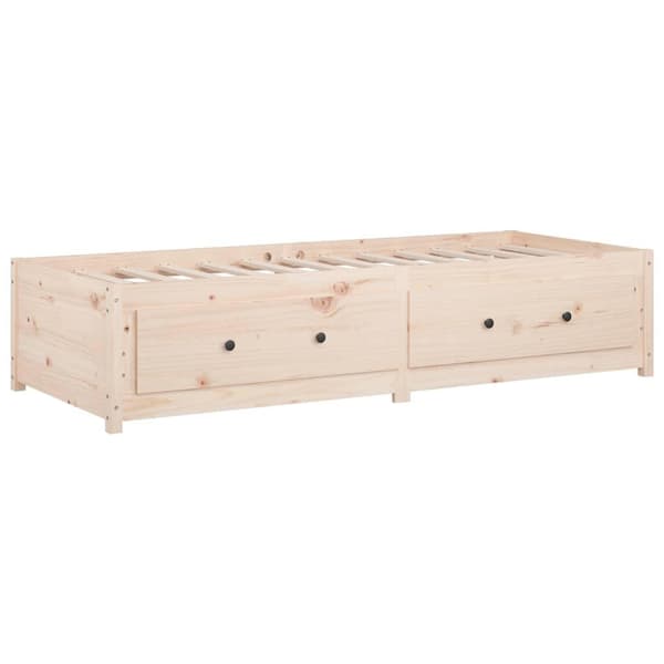 vidaXL Dagseng 75x190 cm Small Single heltre furu