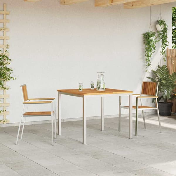 vidaXL Utendørs spisestue sett 3 pcs Brun Solid akasietre