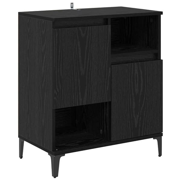 vidaXL Serviesskap Svart Eik 60 x 35 x 70 cm Konstruert tre
