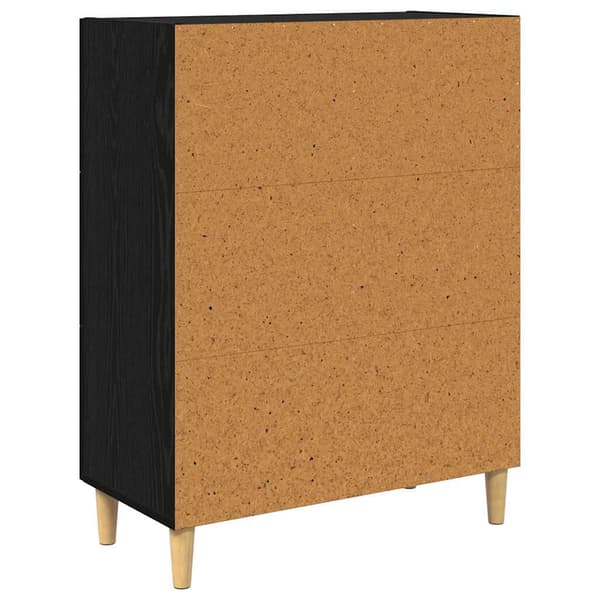 vidaXL Serviesskap Svart eik 34 x 69.5 x 90 cm Konstruert tre