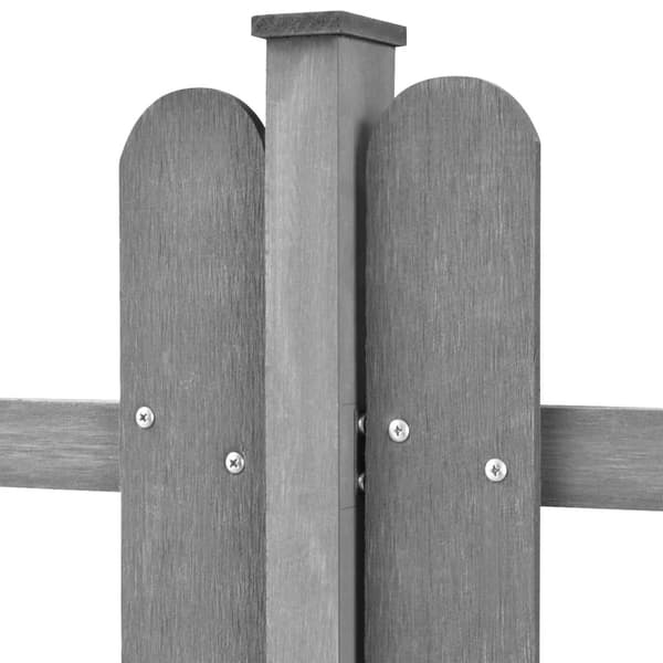 vidaXL Stakittgjerde med stolper 3 stk WPC 600x60 cm