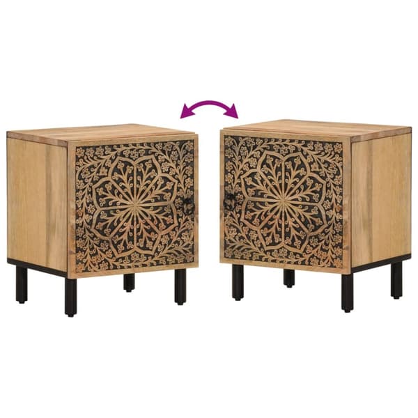 vidaXL Nattbord 40x33x46 cm heltre mango
