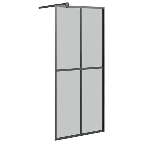 vidaXL Duschvägg 90x195cm mörkt härdat glas