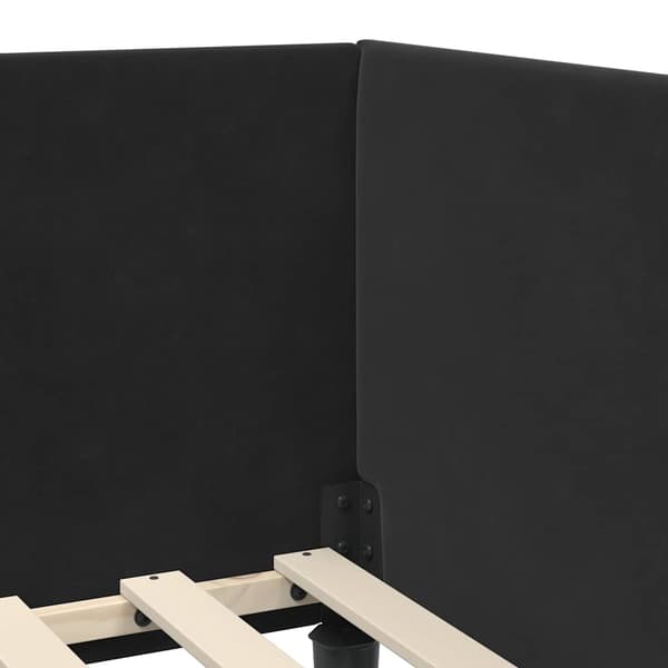 vidaXL Hörnssängram Svart 80 x 200 cm Sammet