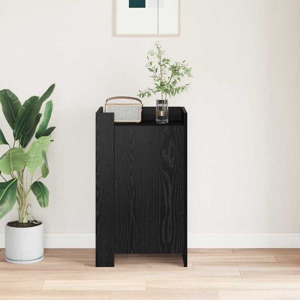 vidaXL Serviesskap Svart Eik 45 x 35 x 75 cm