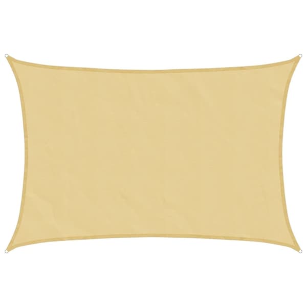vidaXL Solseil sand 3,5x2,5 m 100% polyester oxford