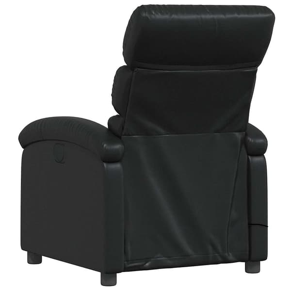vidaXL Massagefåtölj svart konstläder