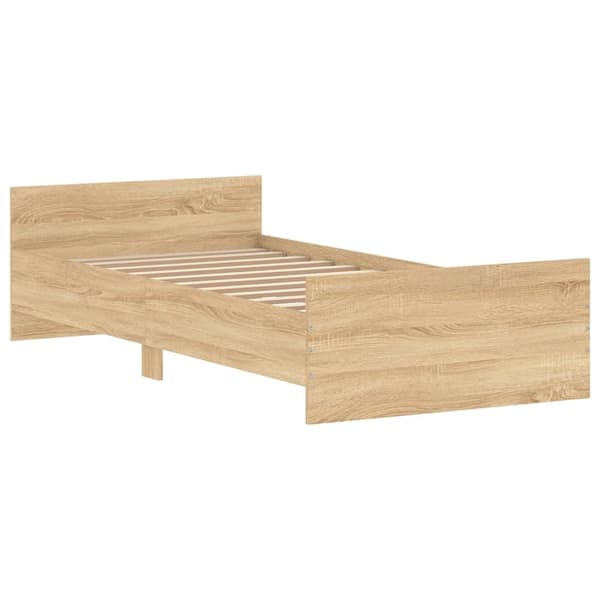 vidaXL Sängram sonoma-ek 90x190 cm konstruerad trä