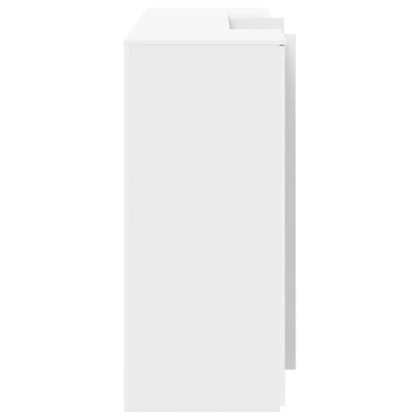 vidaXL Receptionsdisk vit 200x50x103,5 cm konstruerat trä