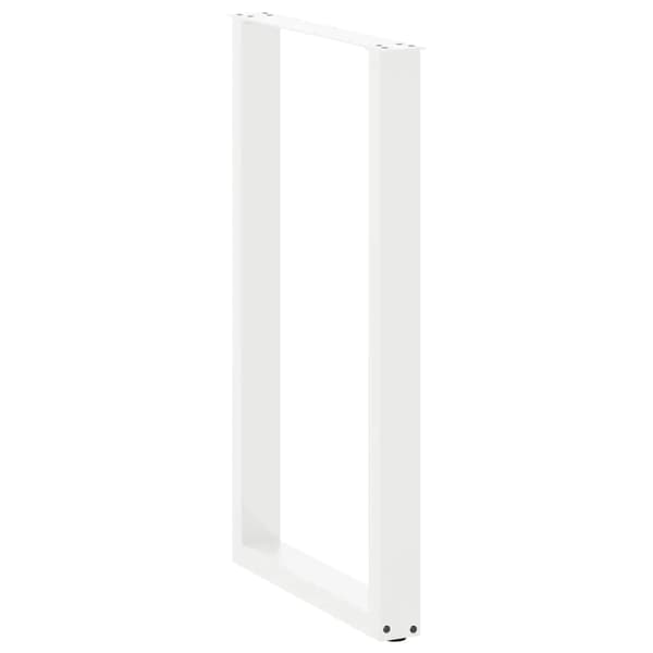 vidaXL Barbordben U-formet 2 stk hvit 60x(100-101) cm stål