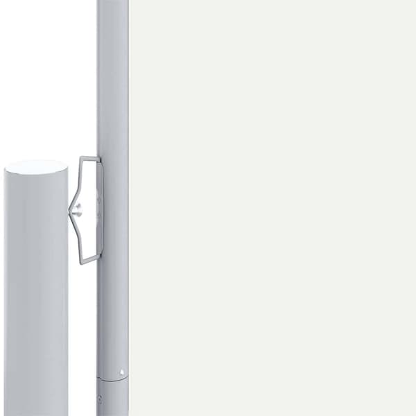 vidaXL Infällbar sidomarkis gräddvit 200x1000 cm