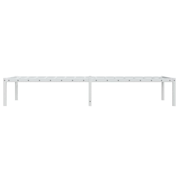 vidaXL Sängram metall vit 80x200 cm