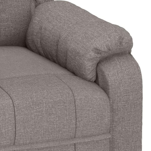 vidaXL Massagefåtölj taupe tyg