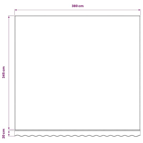 vidaXL Erstatningsduk for markise burgunder 400x350 cm polyester
