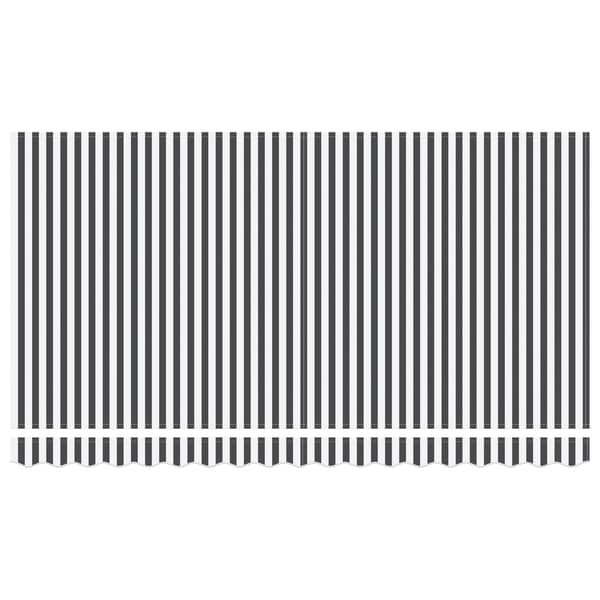 vidaXL Utfällbar markis Antracit 400 x 200 cm tyg