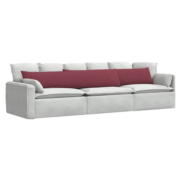 vidaXL Soffkuddar 2 st Vinröd 200 x 40 cm tyg