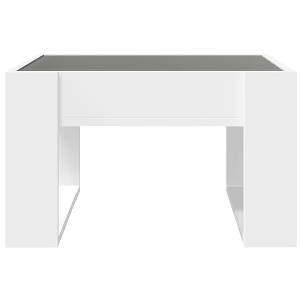 vidaXL Soffbord med Infinity LEDs vit 50x53x30 cm