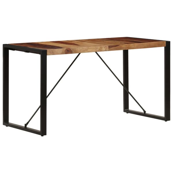 vidaXL Matbord 140x70x75 cm massivt sheshamträ