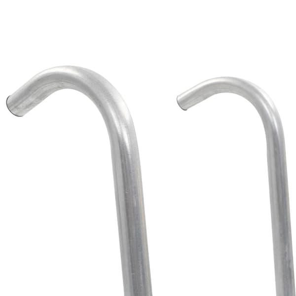 vidaXL Stege till studsmatta 2 steg stål silver 72 cm