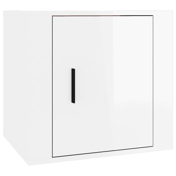 vidaXL Sängbord vit högglans 40x35x47 cm