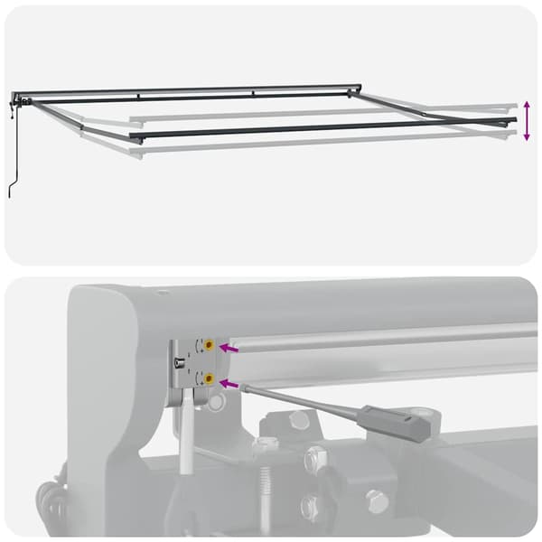 vidaXL Markisram Justerbar Antracit 4,5 × 3 m Stål