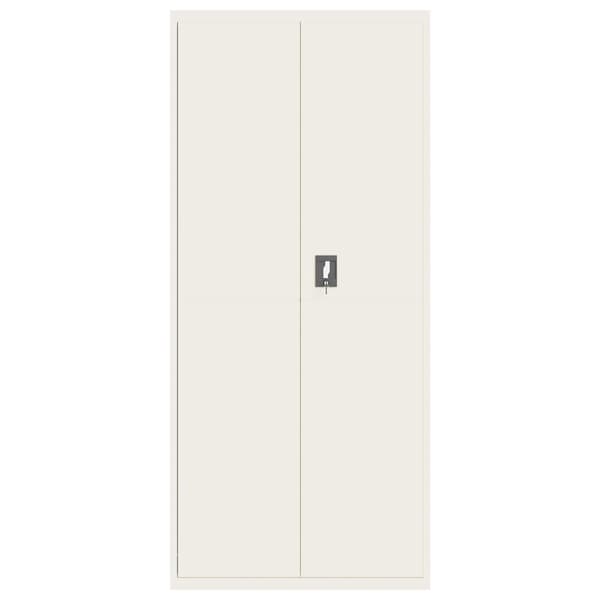vidaXL Dokumentskåp vit 90x40x200 cm stål