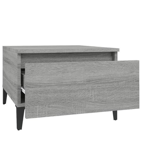 vidaXL Sidebord grå sonoma 50x46x35 cm konstruert tre