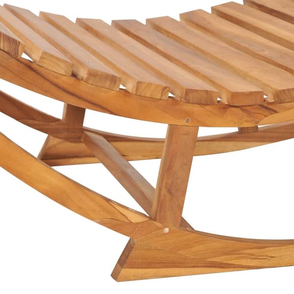 vidaXL Solsäng med dyna gungdesign massiv teak