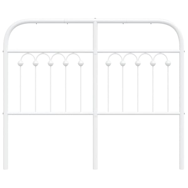 vidaXL Utskiftbar sengegavl i metall hvit 120 cm