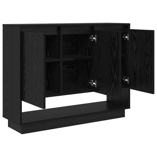 vidaXL Serviesskap Svart Eik 97 x 29 x 75 cm Konstruert tre