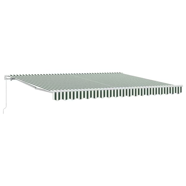vidaXL Innvendbar Markise Grønn og hvit 400 × 300 cm Polyester
