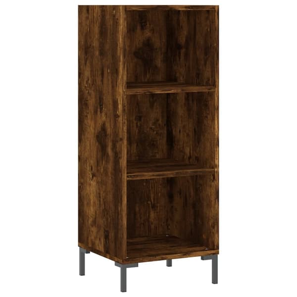 vidaXL Highboard røkt eik 34,5x34x180 cm konstruert tre