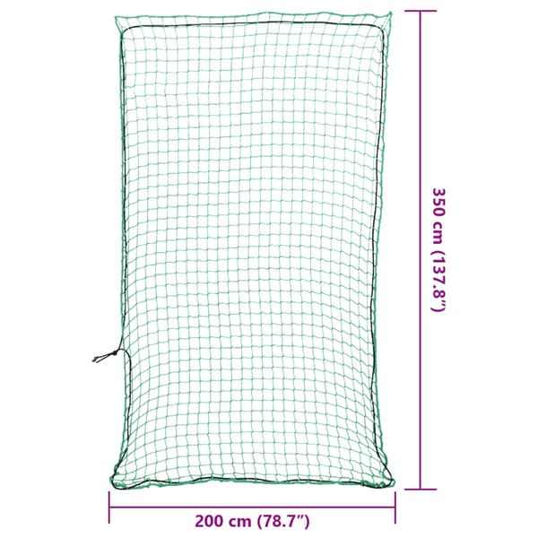 vidaXL Tilhengernett med elastisk tau grønn 3,5x2 m PP