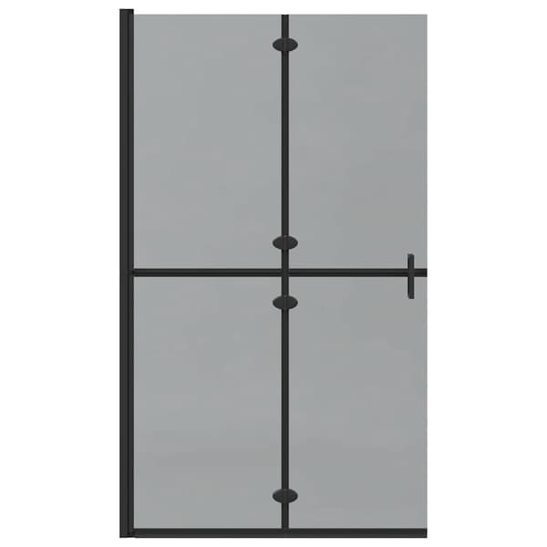 vidaXL Walk-In duschvägg Svart 110 x 6,5 x 190 cm