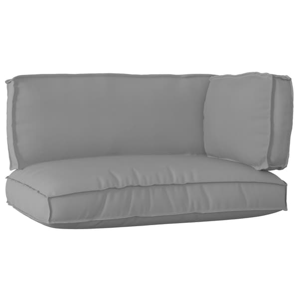 vidaXL Pallkuddset 3 pcs Grå Oxford Tyg