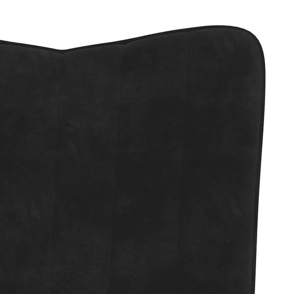 vidaXL Vilstol med fotpall svart sammet
